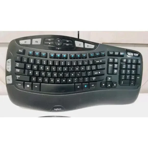 Lot Of 2 Logitech K350 Wireless Comfort Wave Keyboard NOT TESTED NO RECEIVERS